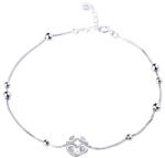 Silenti Jewelry Сребърна гривна за крак "Талисман