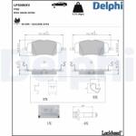 DELPHI fékbetétkészlet, tárcsafék DELPHI LP5080EV (LP5080EV)