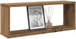 vidaXL 4 db kézműves tölgy színű szerelt fa fali kockapolc 60x15x23 cm (856590) - balena