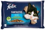 FELIX Purina Felix Fantastic lazaccal, cukkinivel/pisztránggal, zöldbabbal aszpikban macskaeledel 4 x 85 g