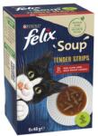FELIX Purina Felix Soup Tender strips házias válogatás szószban nedves macskaeledel falatkákkal 6 x 48 g