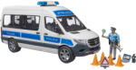 BRUDER MB Sprinter police emergency vehicle with light & sound module, model vehicle (02683) Papusa