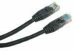  Cablu LAN de rețea UTP patchcord, Cat. 5e, RJ45 tată - RJ45 tată, 0, 5 m, neecranat, negru, economic, ALIMENTARE