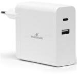 Bluestork PW-NB-65-C-W hálózati töltő (USB-C, USB-A, 65W, 1.8m kábel, fehér) (PW-NB-65-C-W) (PW-NB-65-C-W)