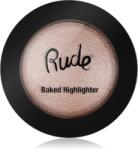 Rude Cosmetics Baked Highlighter kompakt púderes élénkítő arcra árnyalat Flirtatious Behaviour 7 g