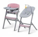 KinderKraft Scaun de masa si balansoar Kinderkraft KHLICA00PNK0000, Gri/Roz Scaun de masa bebelusi, inaltator