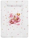 Color pelenkázó lap puha kicsi 70x50cm maci lány rózsaszín - neobaby