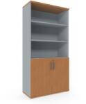  Dulap inalt Viva, 179 x 90 x 42 cm, cu nisa si usi, fag/gri M1250049 Dulap arhivare