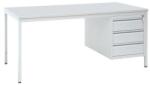  Masa birou cu container Basic, 160 x 80 x 76 cm, model drept M310184