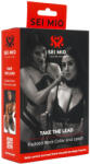 Sei Mio - nyakörv és póráz, bondage szett (fekete) - szexaruhaz