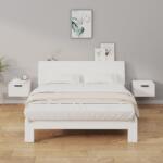vidaXL 2 db magasfényű fehér fali éjjeliszekrény 34x30x20 cm (811389)