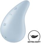 Satisfyer Vibrator Dew Drop, 12 Moduri Vibratii, Silicon, USB, Albastru Vibrator