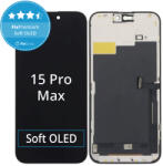 Apple iPhone 15 Pro Max - Ecran LCD + Sticlă Tactilă + Ramă Soft OLED FixPremium