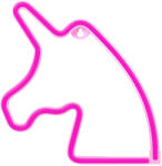  Pink UNIKORNIS Neon LED felirat 23 x 2 x 23 cm - tokgalaxis