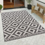 Kül- & Beltéri Scandi Aztec fekete szőnyeg 80x150 cm