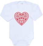 NEW BABY Body pentru copii cu imprimeu New Baby Model popular inimioare roșii, mărime 56 (0-3luni)
