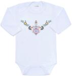 NEW BABY Body pentru copii cu imprimeu New Baby Model folcloric flori, mărime 62 (3-6l)