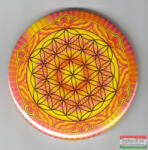 Merkúr-Uránusz Alkotóműhely Életvirága mandala - fém hűtőmágnes (Ø 6cm) kör forma