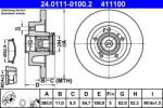 ATE féktárcsa ATE 24.0111-0100.2 for RENAULT (24.0111-0100.2)