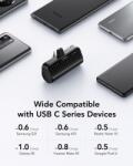 VEGER Q0558 PlugOn powerbank 5000mAh 20W 3A PD QC3.0 Type-C csatlakozóval fekete - fekete