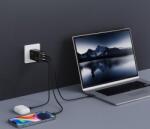 Blue Star VT-43 hálózati töltő 1xUSB-A és 2xUSB-C csatlakozással 65W 4A PD QC4.0 - fekete