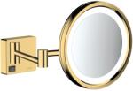 Hansgrohe AddStoris oglindă cosmetică 21.7x21.7 cm rotunde cu iluminare auriu 41790990 (41790990)