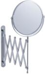 Zeller Oglinda cosmetica de perete cu 2 fete, argintie, din metal, Ø17, Wall Mirror Zeller (HCTAD01223)