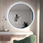 Baltica Design Tiny Border Bright oglindă 100x100 cm rotund cu iluminare albastru 5904107930879 (5904107930879)