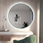 Baltica Design Tiny Border Bright oglindă 100x100 cm rotund cu iluminare verde 5904107931036 (5904107931036)