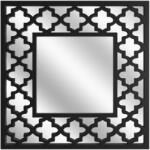 Styler Ornament oglindă 50x50 cm pătrat negru LU-12336 (LU12336)