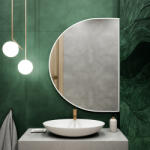 Baltica Design Tiny Border Semi Round oglindă 130x85 cm alb 5904107923475 (5904107923475)
