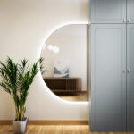 Baltica Design Tiny Border Semi Round oglindă 130x65 cm cu iluminare argint 5904107925691 (5904107925691)