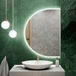Baltica Design Tiny Border Semi Round oglindă 150x75 cm cu iluminare alb 5904107927985 (5904107927985)