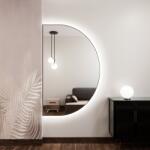 Baltica Design Tiny Border Semi Round oglindă 130x85 cm cu iluminare negru 5904107925479 (5904107925479)