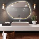 Baltica Design Bright Stain I oglindă 50x36 cm cu iluminare auriu 5904107919058 (5904107919058)
