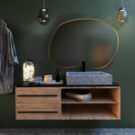 Baltica Design Bright Stain II oglindă 90x64 cm cu iluminare auriu 5904107917481 (5904107917481)