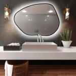 Baltica Design Bright Stain I oglindă 70x50 cm cu iluminare negru 5904107916712 (5904107916712)