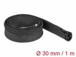 Delock Befont karmantyú zipzáras szorítóval 1 m x 30 mm-es fekete (19165) (19165)