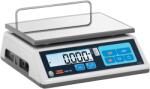 TEM Asztali mérleg - hitelesített - 30 kg / 10 g - LCD - memória (TTB030D-O-B1)