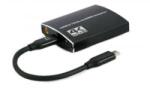 Gembird Cablexpert USB Type-C -> dual HDMI adapter 15cm fekete (A-CM-HDMIF2-01)
