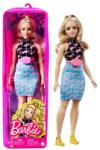Barbie Papusa Barbie Fashionistas PWR GRL Blonda, cu imprimeu Papusa