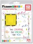 PicassoTiles Конструктор допълнение Picasso Tiles - Квадрати, 12 части (PTE04) - ozone