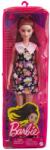 Barbie Papusa Barbie Fashionistas - Satena cu rochita cu flori Papusa