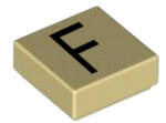 LEGO® Placă netedă 1x1 litera F (litera-f-t)