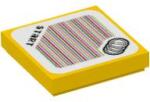 LEGO® Placă netedă 2 X 2 decorată cu autocolant cod de bară (6354339)
