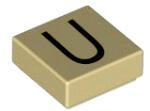 LEGO® Placă netedă 1x1 litera U (litera-u-t)