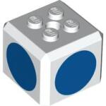 LEGO® Cub modificat cu 4 studuri decorată bulină albastră (6353856)
