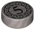 LEGO® Placă netedă rotundă 1 X 1 decorată - moneda 5 (6078241)