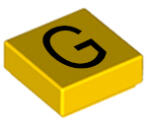 LEGO® Placă netedă 1 x 1 litera G (litera-g-g)