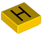 LEGO® Placă netedă 1 x 1 litera H (litera-h-g)